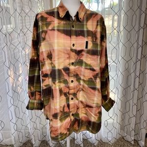 Columbia Bleach Dyed Button Down Men’s Shirt Large